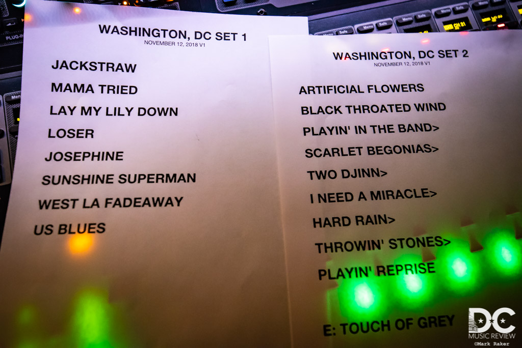 Bob Weir and Wolf Bros at Warner Theater Setlist