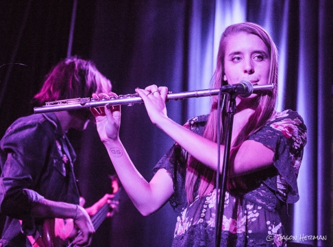 Another view of the flutist on stage tonight.
