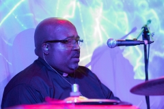 David Ray of Staycation was laying down the great backbone beats for the band tonight.