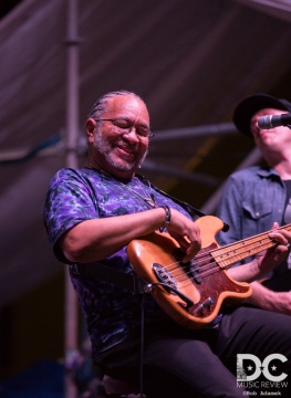 George Porter Jr.  performs at the  2019 French Quarter Fest