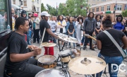 Smaller Bands busked on on street corners around the Funk Parade