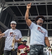 Despite the rain, the Chuck Brown Band performed their hearts out to dedicated fans.