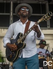 Despite the rain, the Chuck Brown Band performed their hearts out to dedicated fans.