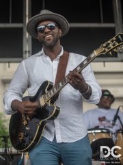 Despite the rain, the Chuck Brown Band performed their hearts out to dedicated fans.