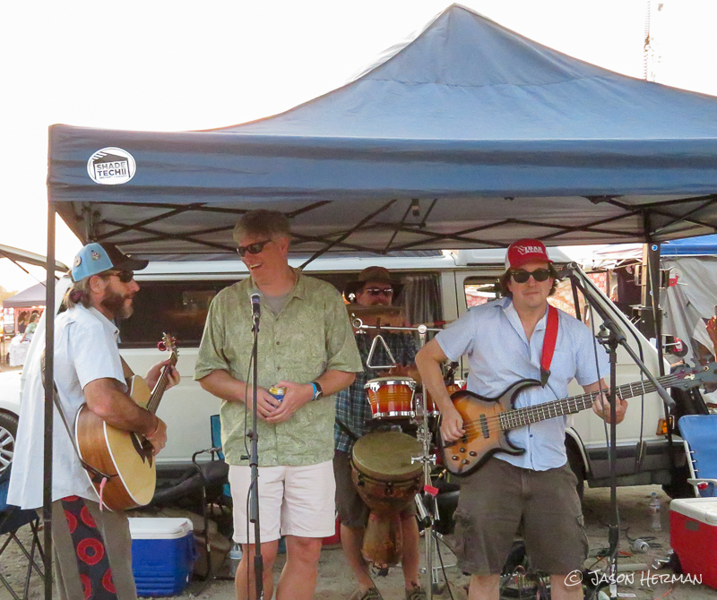 None other than Phish Lyricist Tom Marshall sitting in with a local band at the Dick's Shakedown.