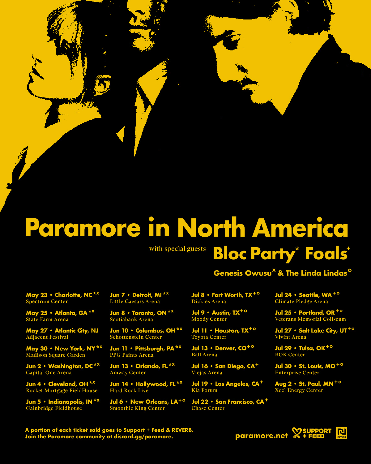 Paramore's North American Tour with Genesis Owusu
