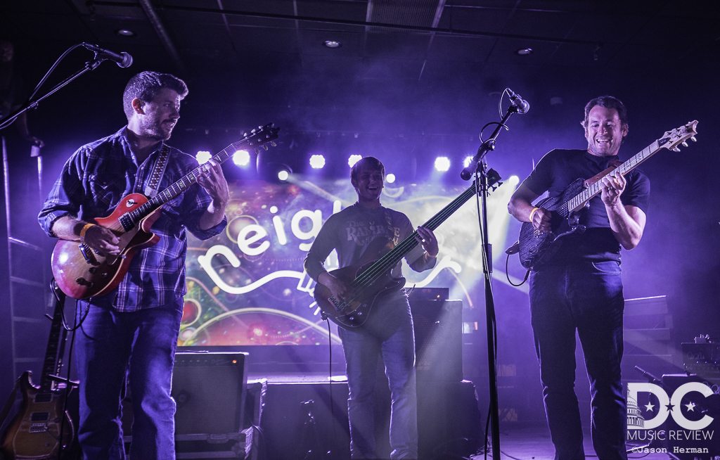 Lyle Brewer and Michael Palmisano duel on stage
