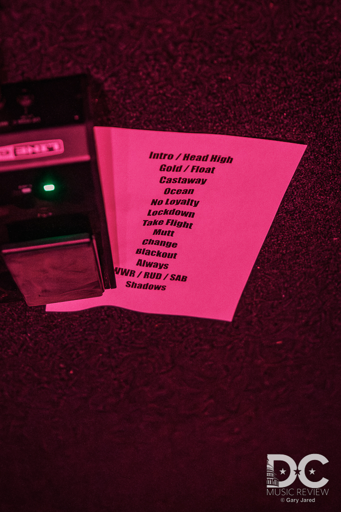 Cydeways's setlist for their performance at the 9:30 Club on March 20, 2024