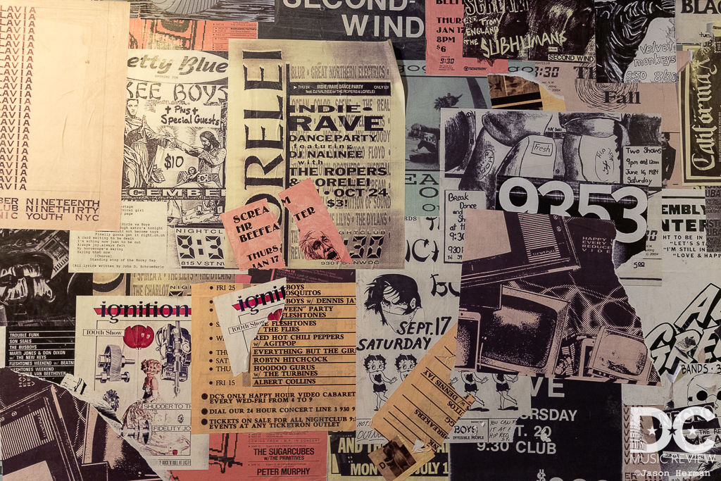 The Atlantis - The hallwyas are adorned with recreations of historic 9:30 Club posters